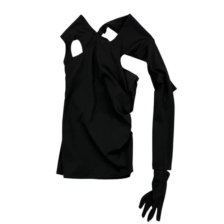 Heliot Emil Black Asymmetrical Top