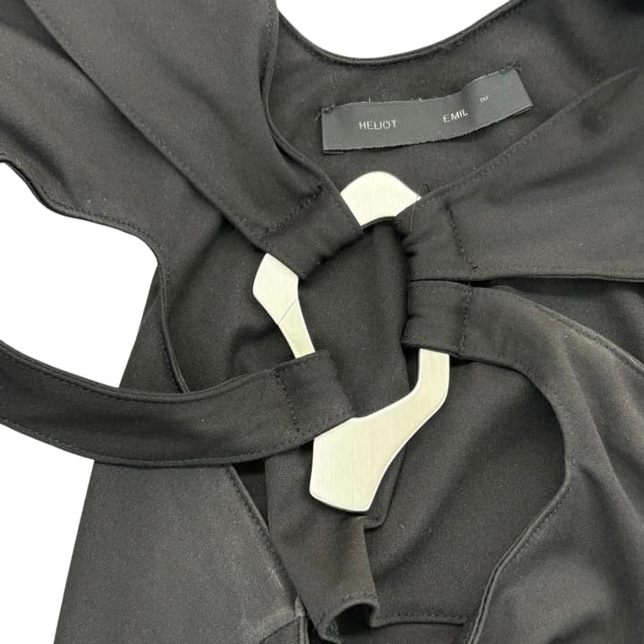 Heliot Emil Black Asymmetrical Top