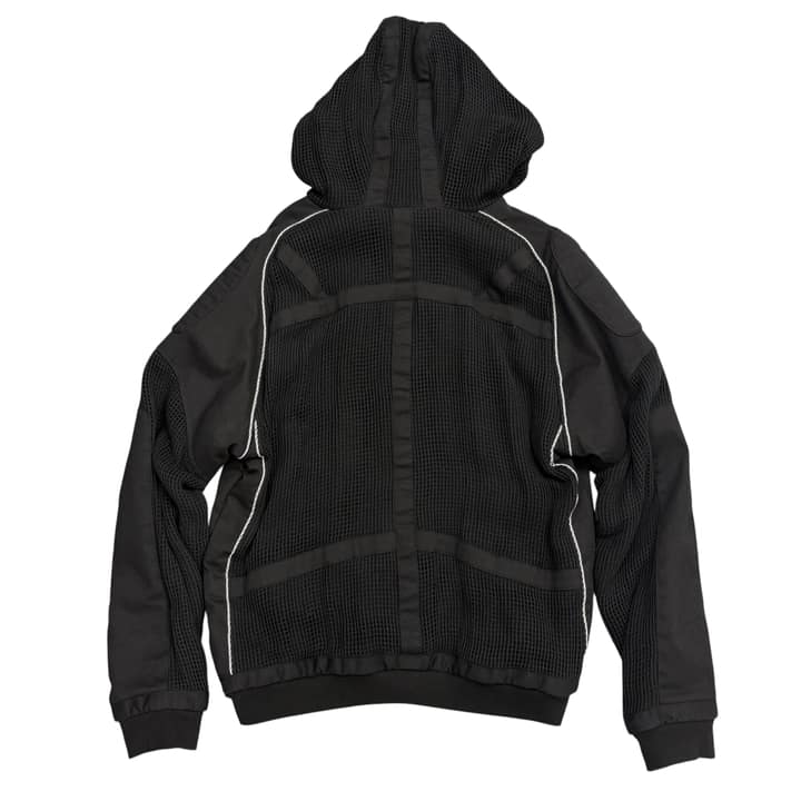 KANG HYUK Black Mesh Hoodie
