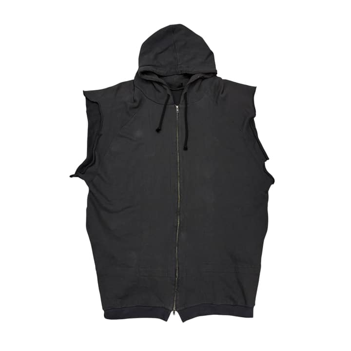 HAIDER ACKERMANN Black Sleeveless Hoodie