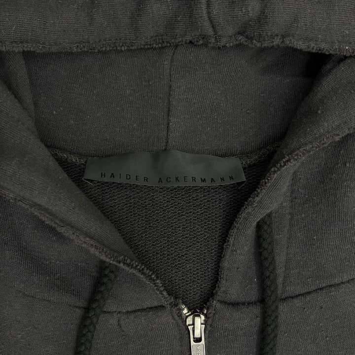 HAIDER ACKERMANN Black Sleeveless Hoodie