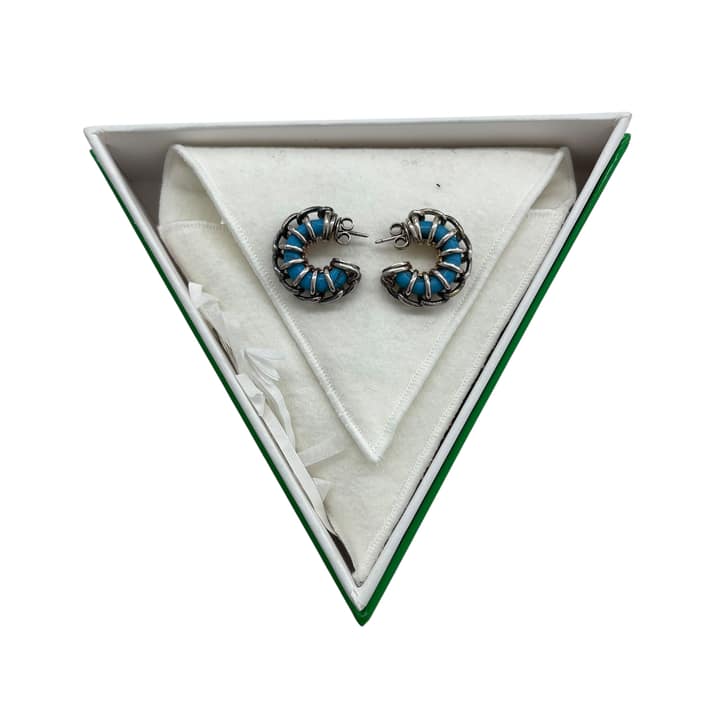 BOTTEGA VENETA Turquoise Spiral Earrings