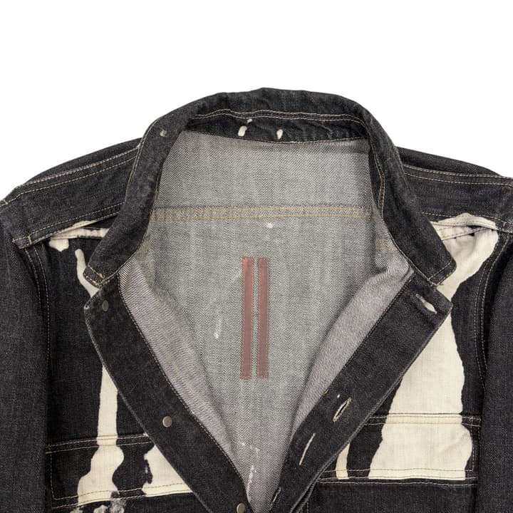RICK OWENS Abstract Print Denim Jacket