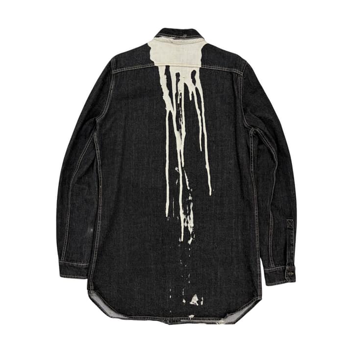 RICK OWENS Abstract Print Denim Jacket