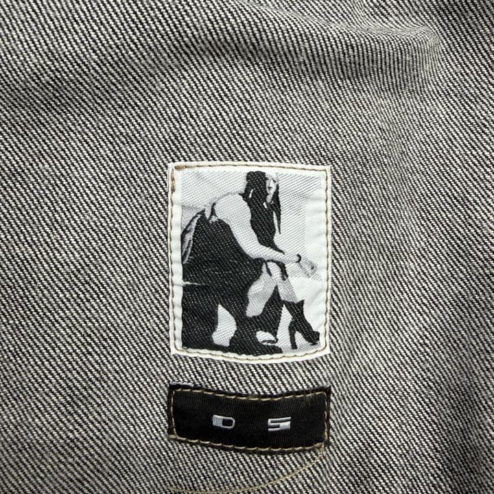 RICK OWENS Abstract Print Denim Jacket