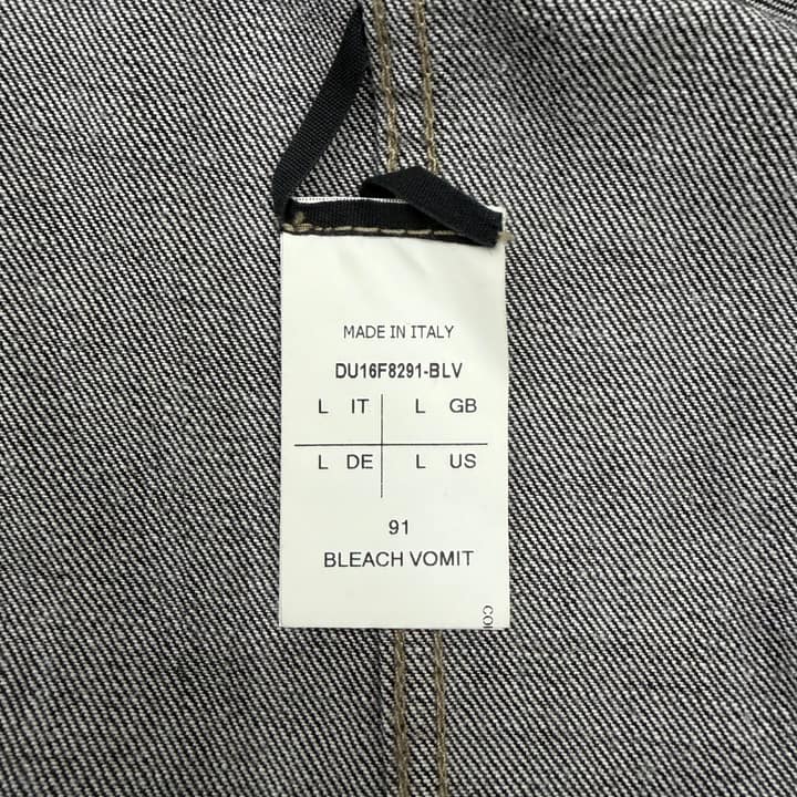 RICK OWENS Abstract Print Denim Jacket