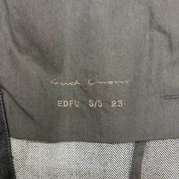 RICK OWENS Coated Detail Denim Jacket