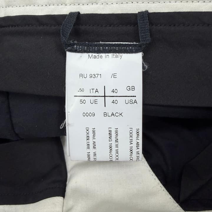 RICK OWENS Black Cropped Pants