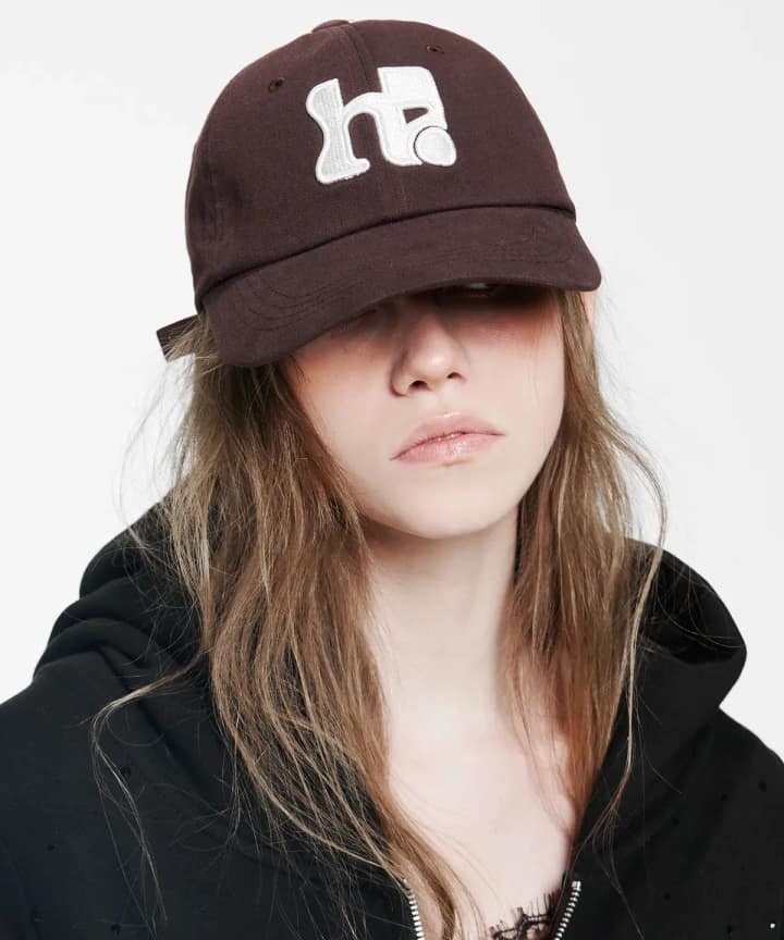 홀리 심볼 빅 로고 볼캡_버건디