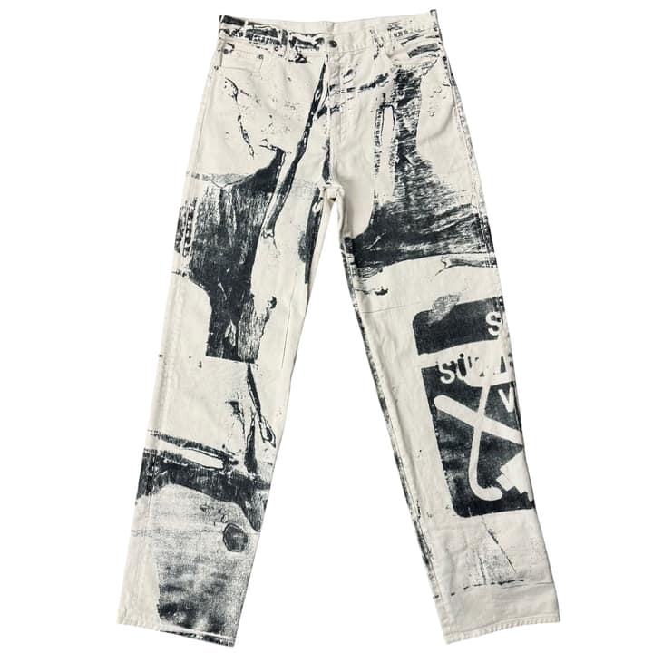 OFF-WHITE Painted Graphic Jeans
