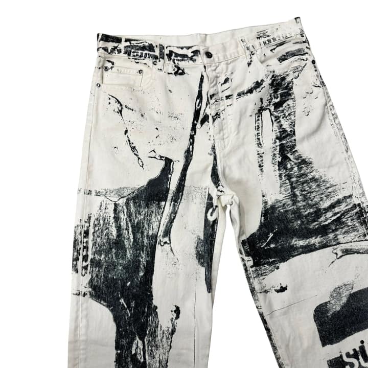 OFF-WHITE Painted Graphic Jeans