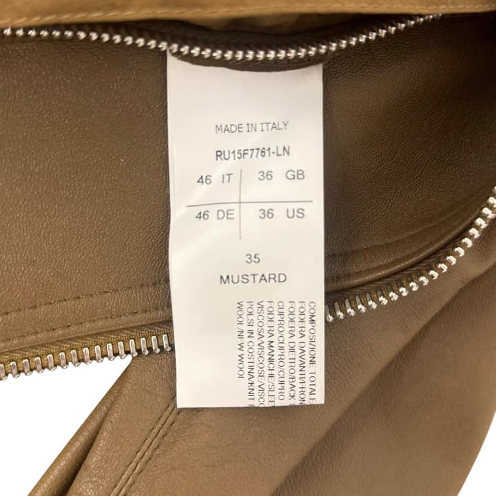 RICK OWENS Brown Leather Jacket