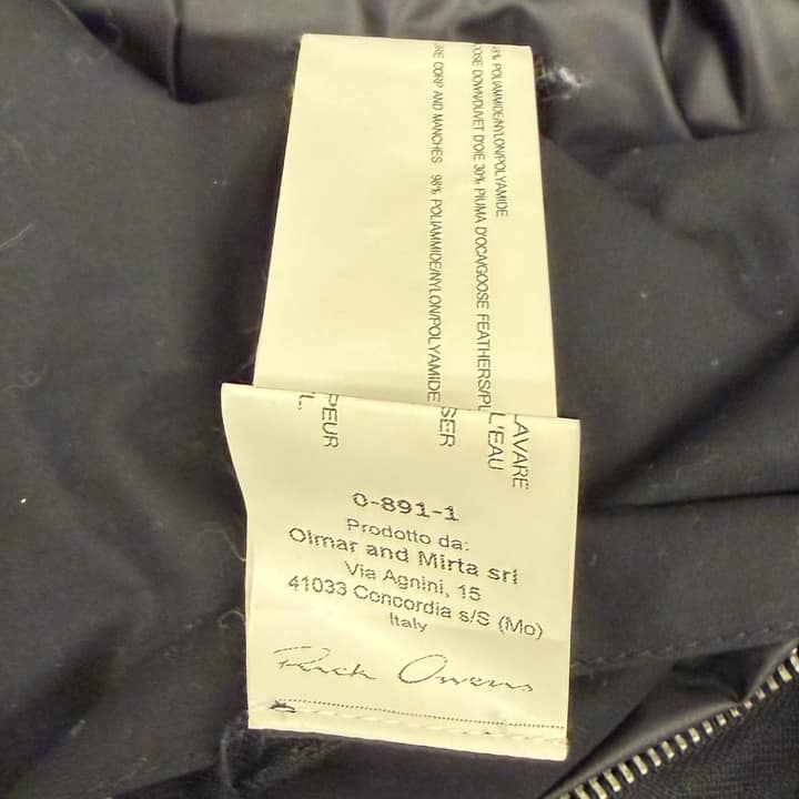 RICK OWENS Men's Black Bomber Jacket