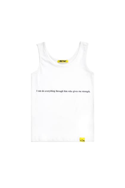 LETTERING SLEEVELESS T-SHIRTS_WHITE