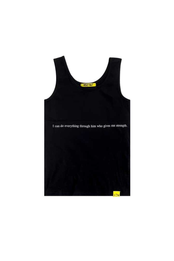 LETTERING SLEEVELESS T-SHIRTS_BLACK