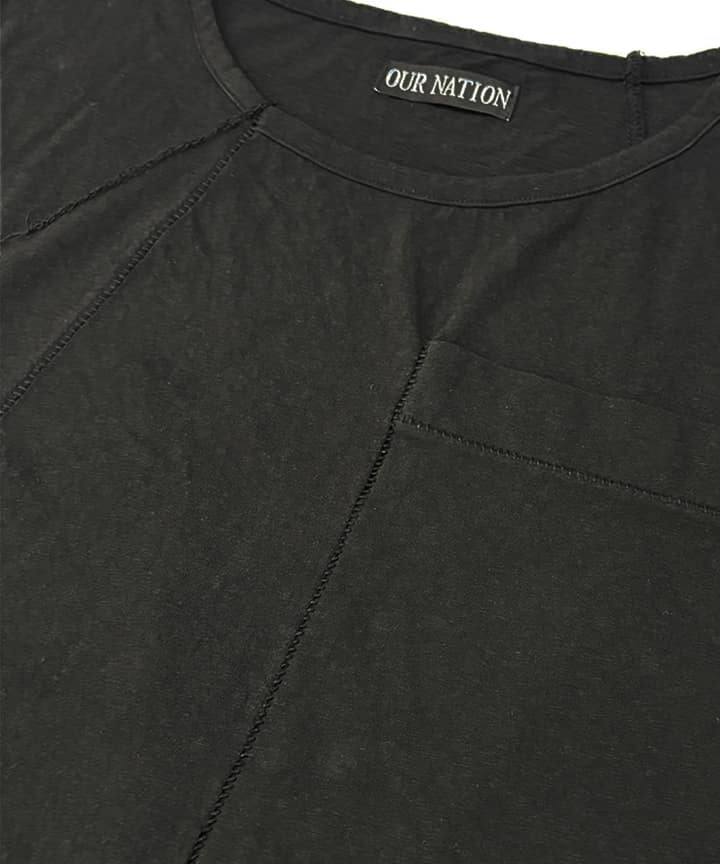 ASYMMETRIC T-SHIRT_BK