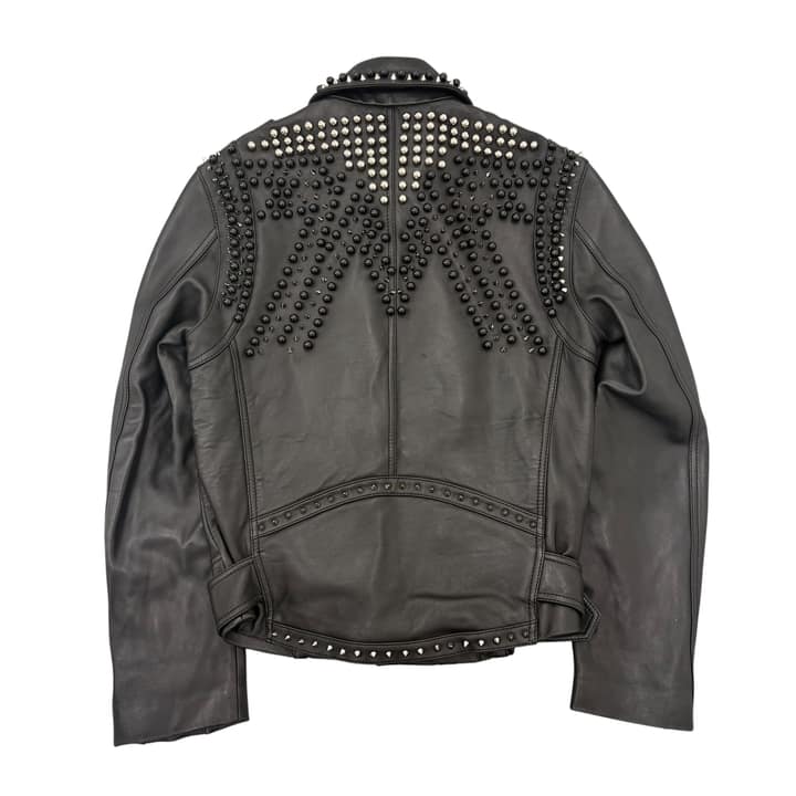 MCM Studded Leather Biker Jacket