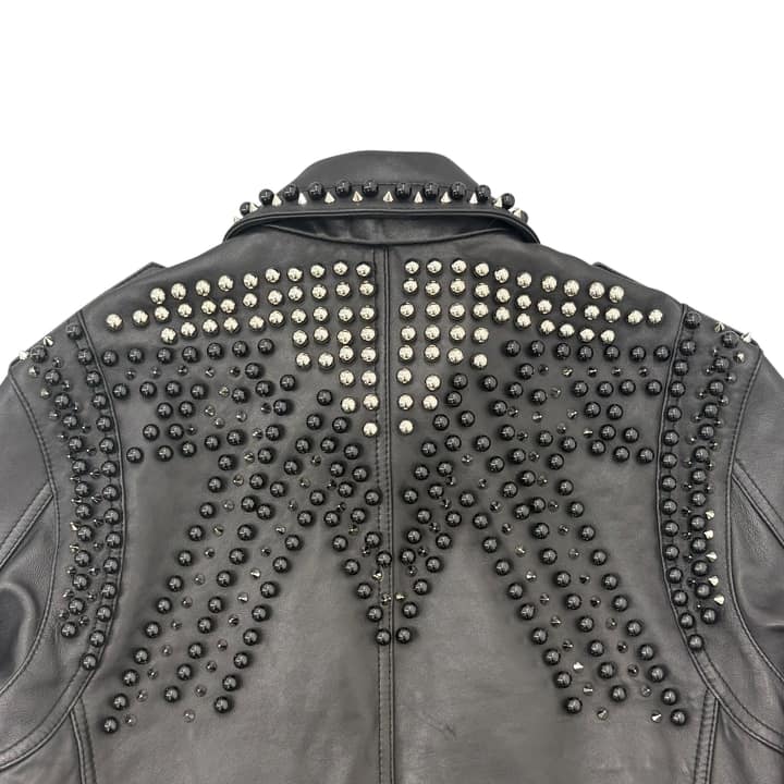MCM Studded Leather Biker Jacket