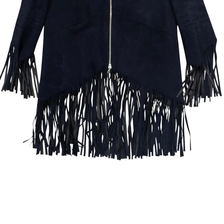 sandro Fringe Suede Jacket