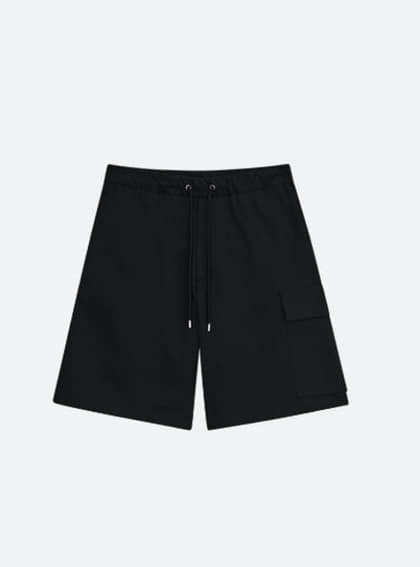 OUT POCKET BANDING BERMUDA [BLACK]