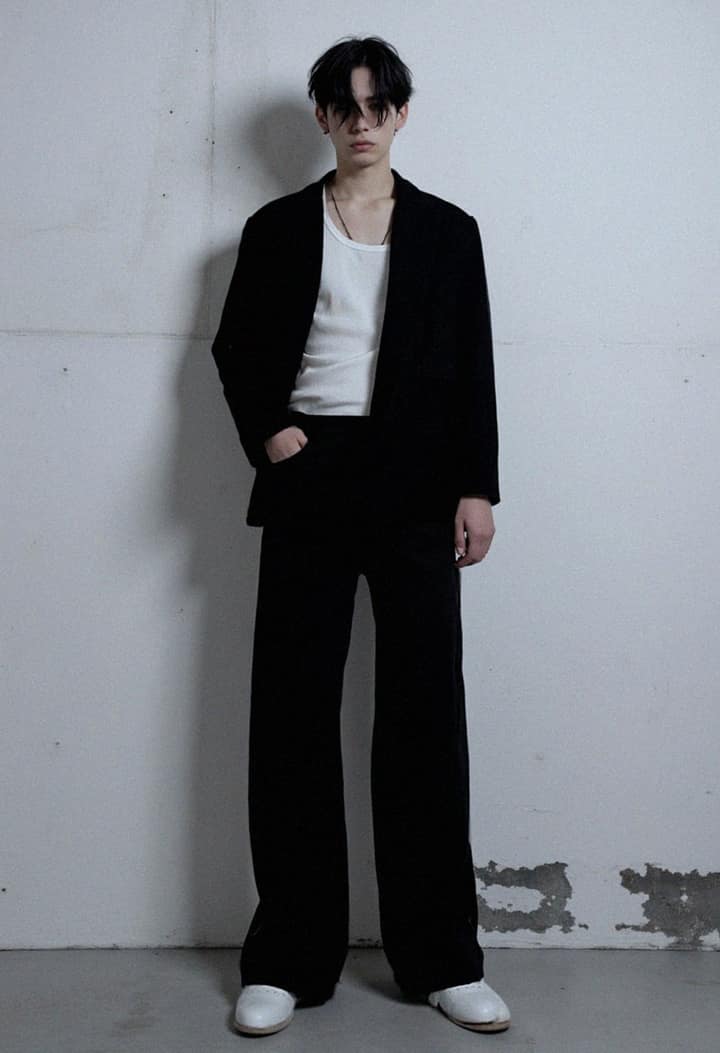 Gabardine cotton pants
