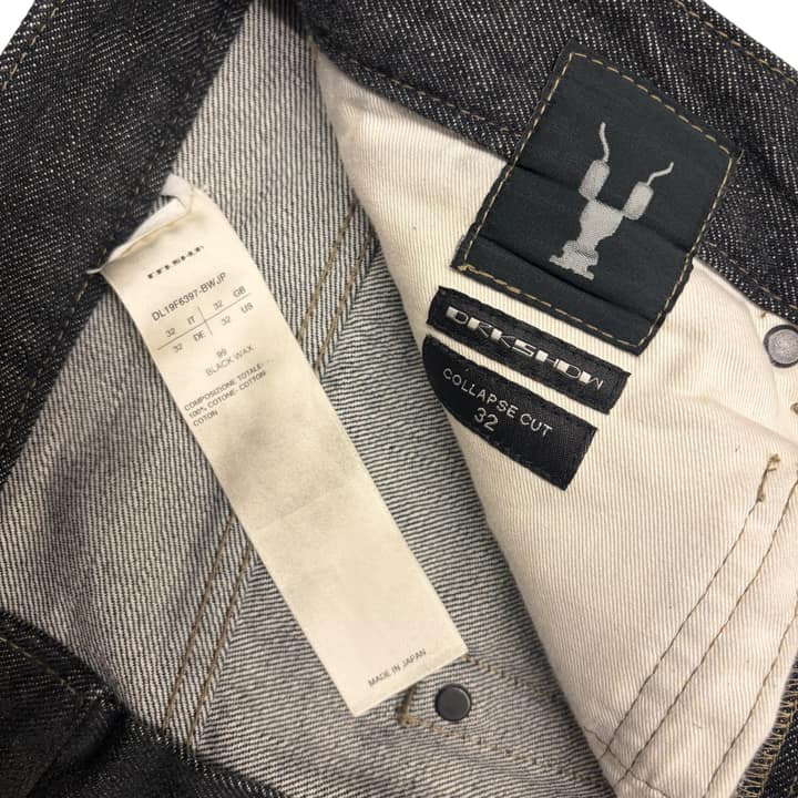 RICK OWENS Black Denim Pants
