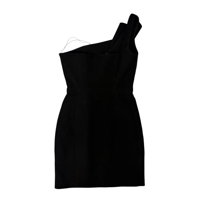 SAINT LAURENT One-Shoulder Black Dress
