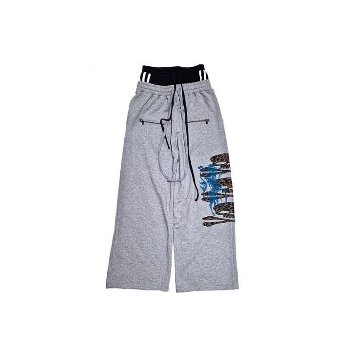 Layered sweatpants grey