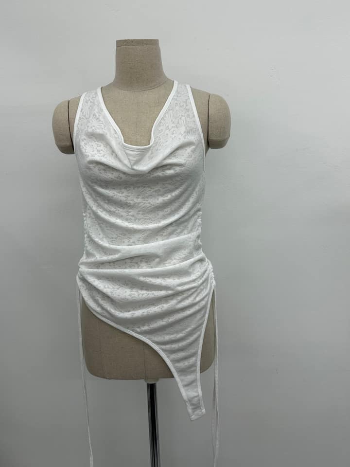 shirred Halter Sleeveless Top 