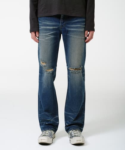 Vintage Cat Washed Denim Pants