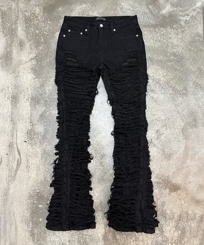 DESTROYED BOOTCUT JEANS