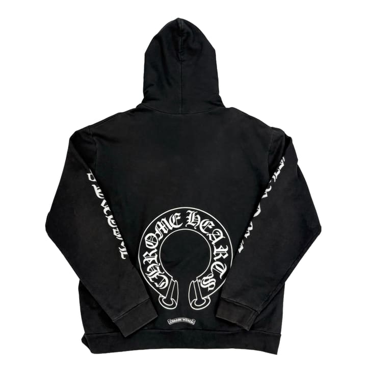 Chrome Hearts x Matty Boy Chomper Horseshoe Hoodie Black 상세 이미지 1