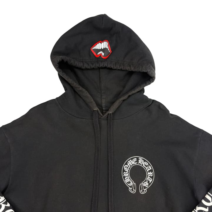 Chrome Hearts x Matty Boy Chomper Horseshoe Hoodie Black 상세 이미지 2