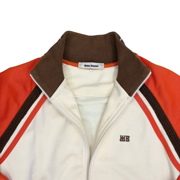 Wales Bonner Percussion Logo Embroidered Recycled Jersey Track Jacket Yellow 상세 이미지 2