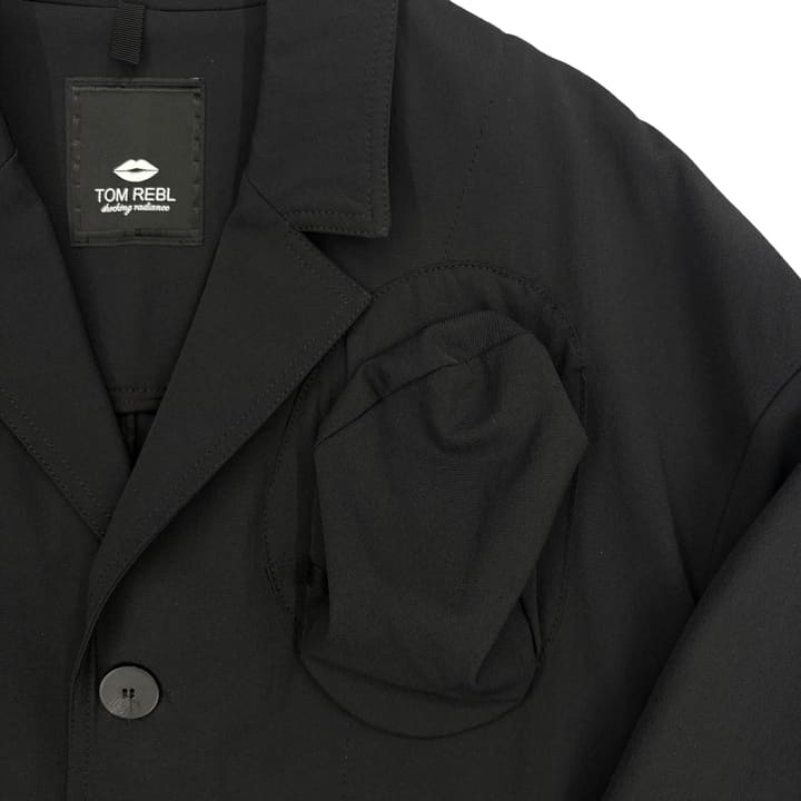 TOM REBL Black Blazer Jacket 상세 이미지 2
