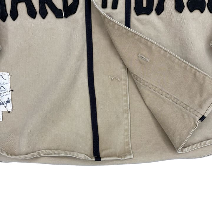 KAPITAL Chino Great Country Damaged Baseball Long Sleeve Shirt Beige 상세 이미지 5
