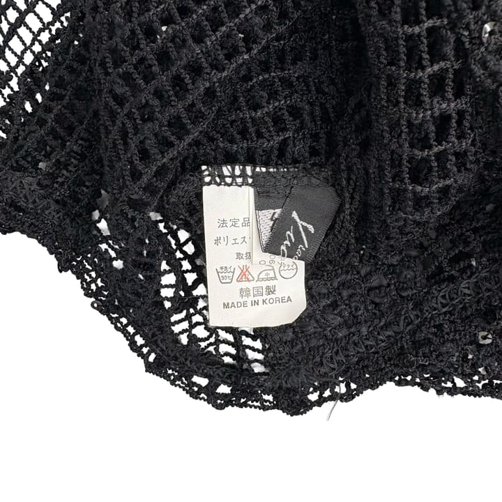 Vintage Black Mesh Sweater 상세 이미지 3