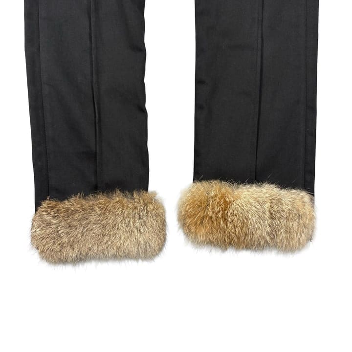 UNDERCOVER Faux Fur Trim Black Pants 상세 이미지 4