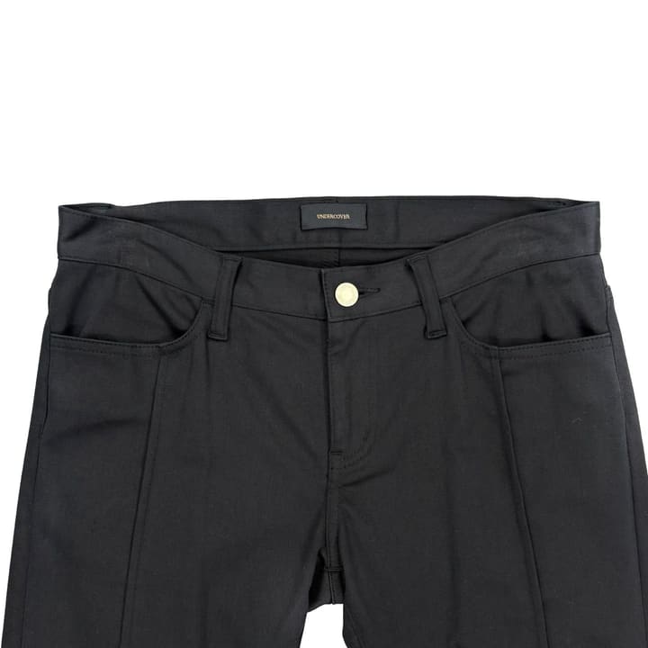UNDERCOVER Faux Fur Trim Black Pants 상세 이미지 2