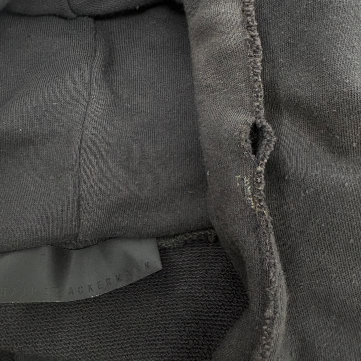 HAIDER ACKERMANN Black Sleeveless Hoodie 상세 이미지 4