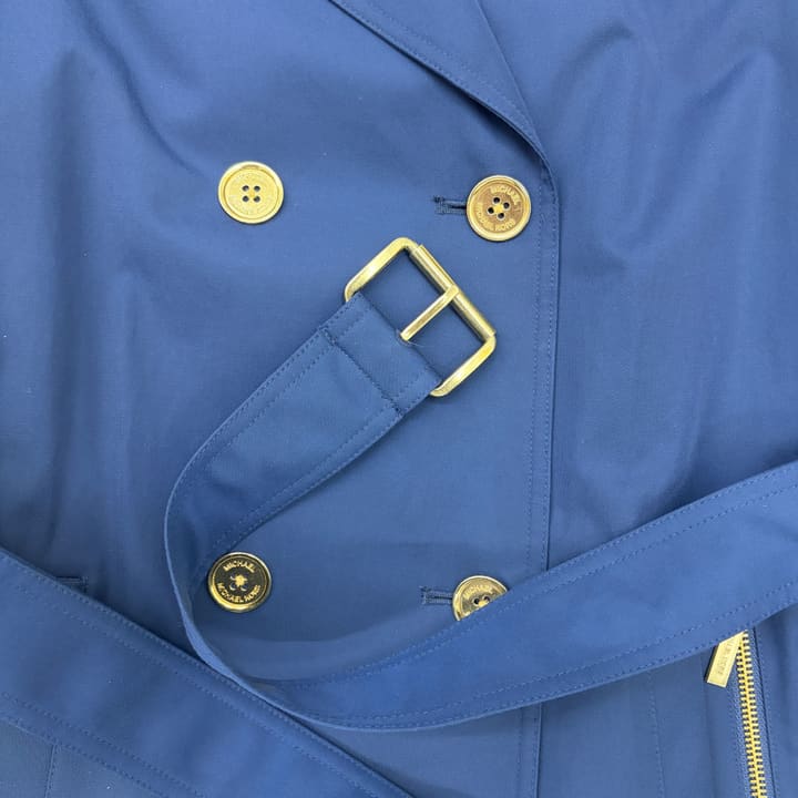 MICHAEL KORS Navy Double-Breasted Trench Coat 상세 이미지 2