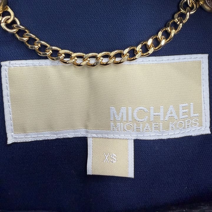 MICHAEL KORS Navy Double-Breasted Trench Coat 상세 이미지 5
