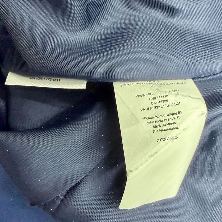 MICHAEL KORS Navy Double-Breasted Trench Coat 상세 이미지 4