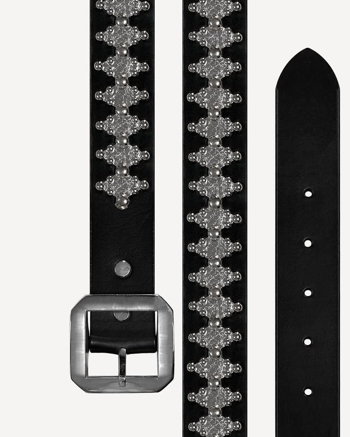 Diamond Scale Leather Belt [Silver] 상세 이미지 1