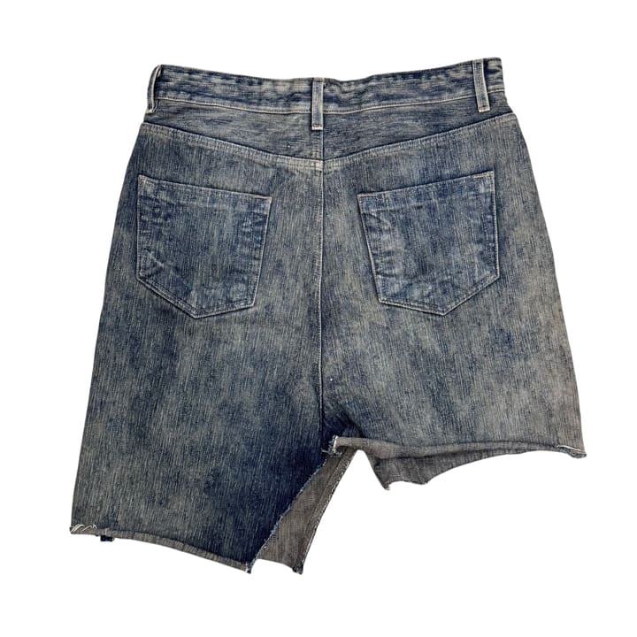 RICK OWENS Distressed Denim Skirt 상세 이미지 1