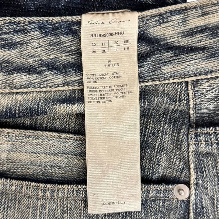 RICK OWENS Distressed Denim Skirt 상세 이미지 3