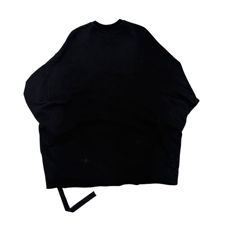 RICK OWENS Black Oversized Sweatshirt 상세 이미지 1