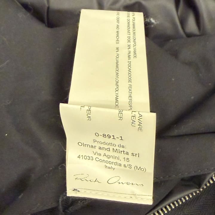 RICK OWENS Men's Black Bomber Jacket 상세 이미지 2