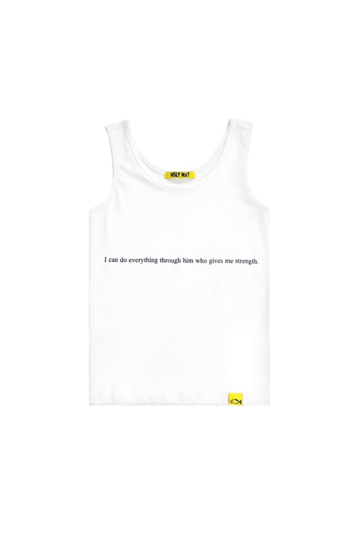 LETTERING SLEEVELESS T-SHIRTS_WHITE 상세 이미지 1