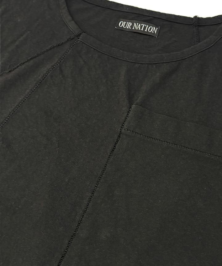 ASYMMETRIC T-SHIRT_BK 상세 이미지 2